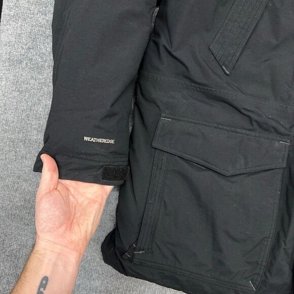 Eddie Bauer Jacket Mens 2XL Black Parka Coat Down Waterproof Hooded WeatherEdge - Picture 3 of 13